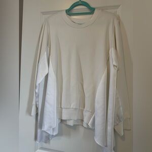 Cream Long Sleeve Asymmetrical Top